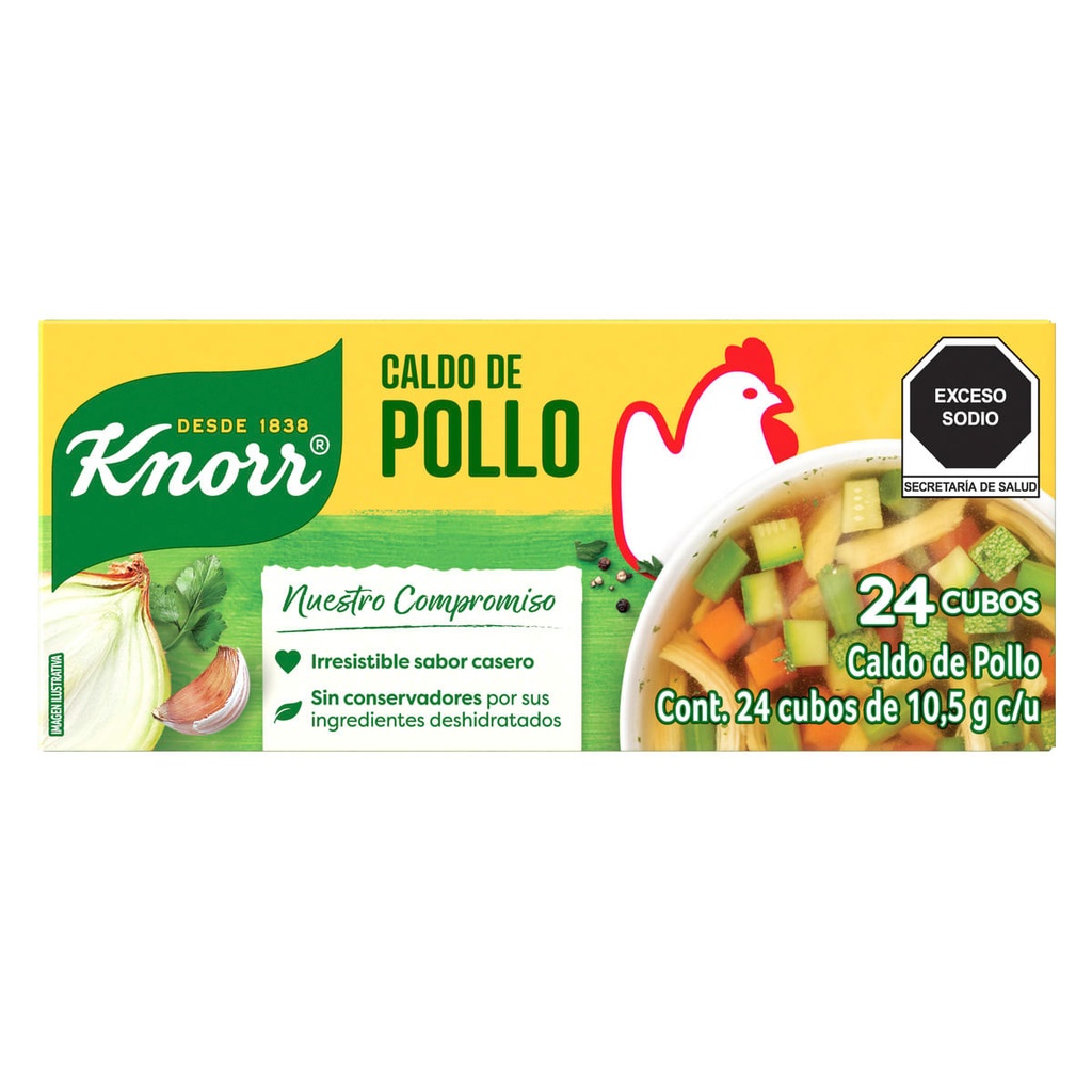 Caldo de pollo Knorr Rico Pollo 24 cubos