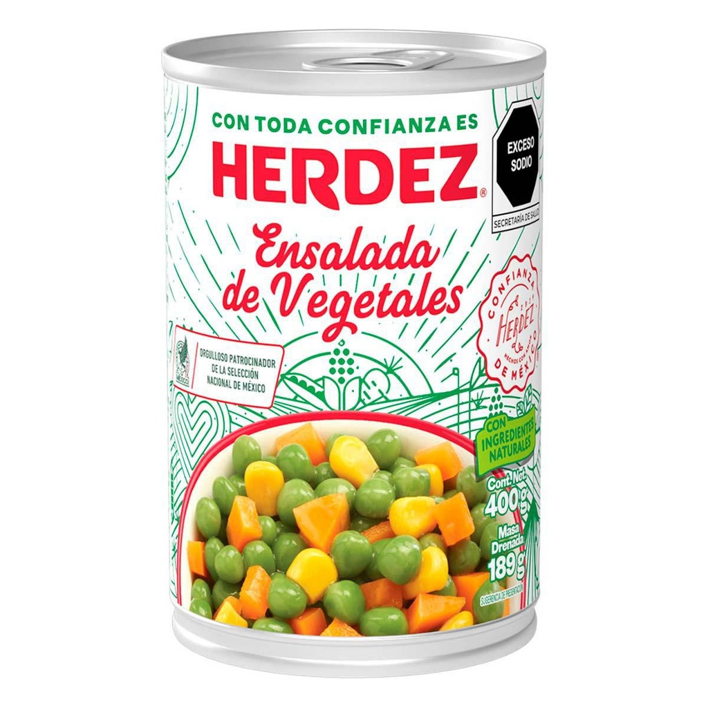 Ensalada de vegetales Herdez 400 g