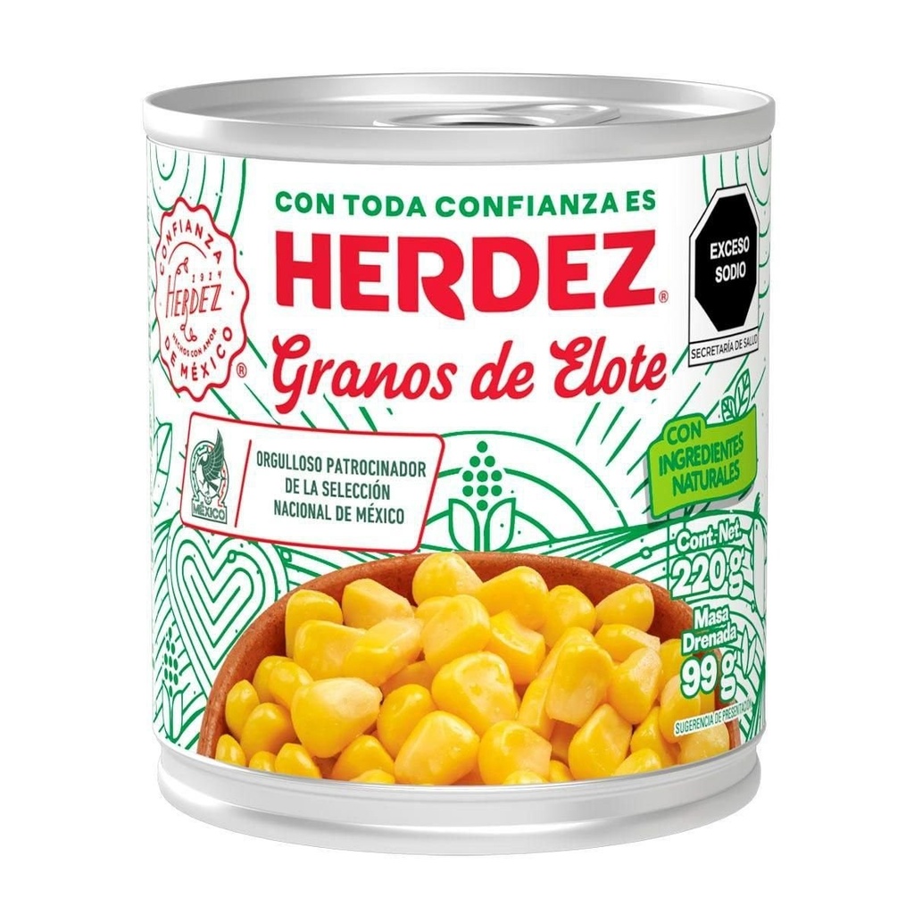 Maíz Amarillo Desgranado — lata de 2.9 kg