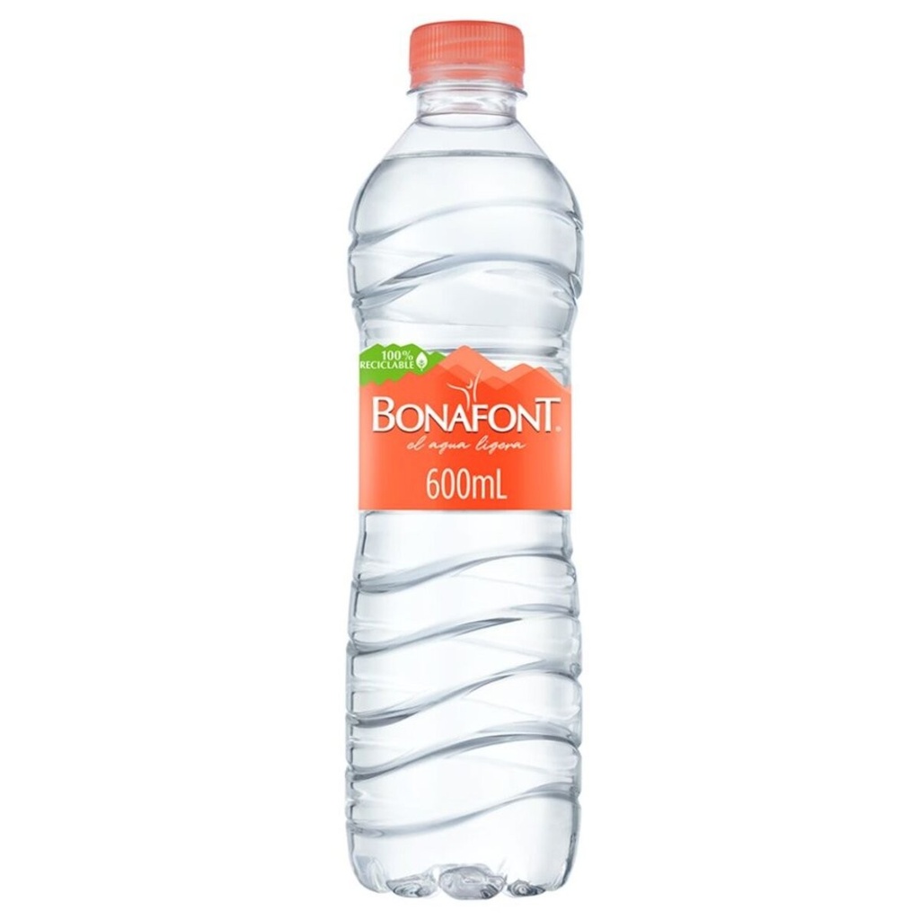 Bonafont 600 Ml — Botella, 24 pack