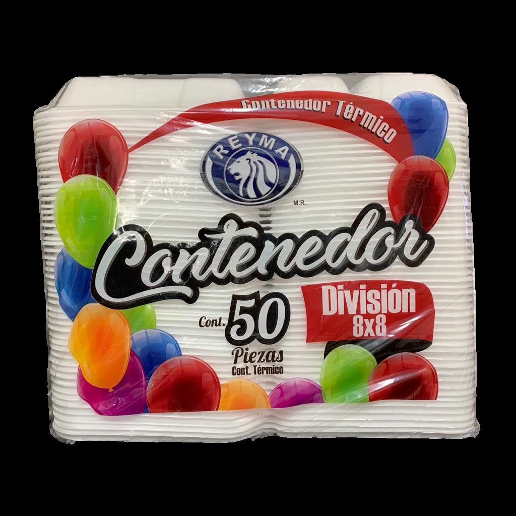 Contenedor 8x8 con división — por unidad